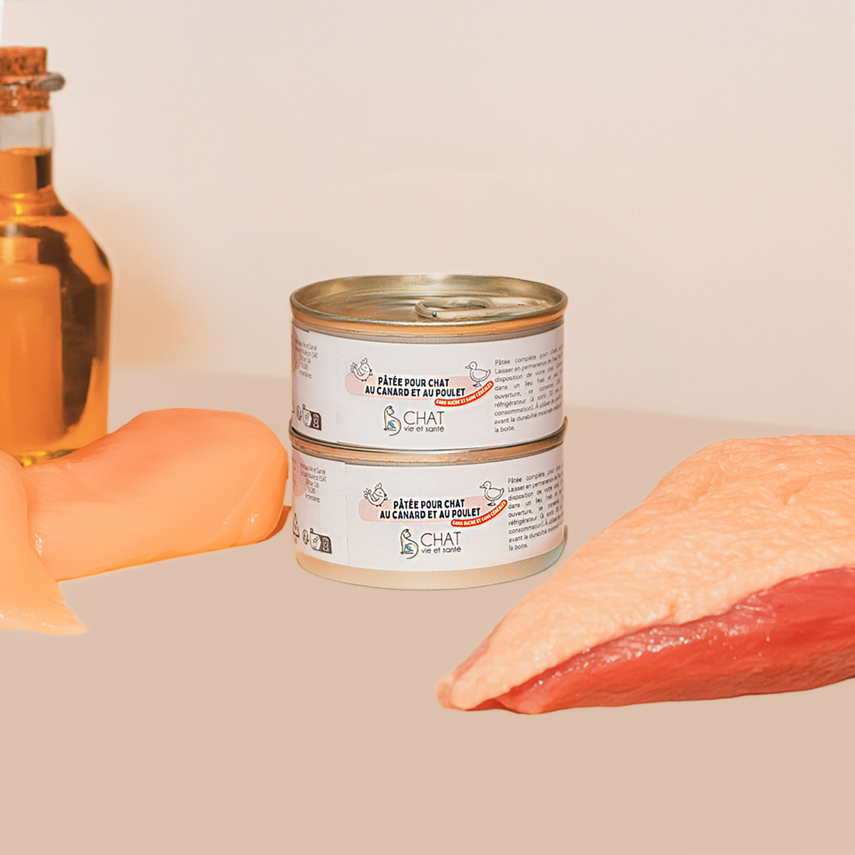 Pâtée au canard et au poulet